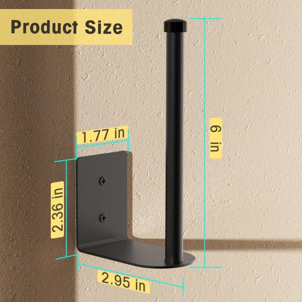2 Pack Hat Racks for Baseball Caps, Stainless Steel Hat Organizer for Baseball Cap, Hat Holder Storage Organizer, Hat Hanger Strong Adhesive/Wall Drilled for Door,Bedroom,Closet(Black 6 in) - Image 3