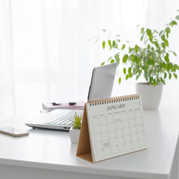 Aesthetic Desk Calendar 2024-2025 - Runs from August 2024 Until December 2025 - Minimalistic Office Desktop/Wall Calendar 16"x12" for Easy Organizing - Image 4