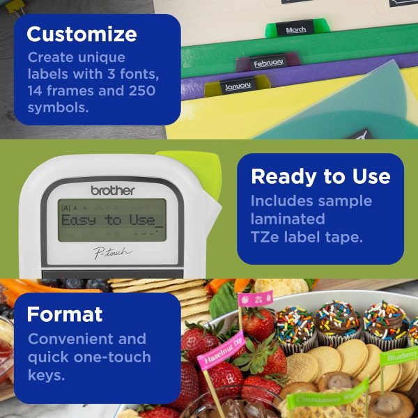 Brother P-Touch Label Maker, PTH110, Thermal Transfer Inkless Pocket Printer, Portable, Lightweight QWERTY Keyboard, One-Touch Keys & Multiple Templates for Home & Office Organization on The go - Image 5