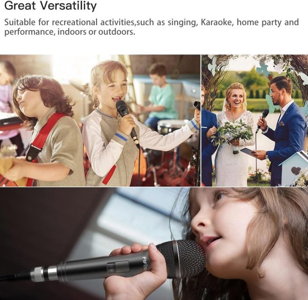 Fifine Karaoke Microphone, Dynamic Vocal Microphone for Speaker, 6.35MM Wired Handheld Mic with On and Off Switch and14.8ft Detachable Cable-K6 - Image 6