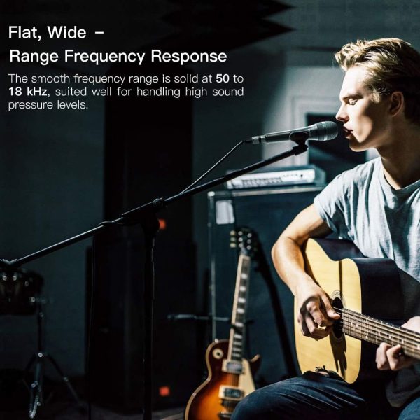 Fifine Karaoke Microphone, Dynamic Vocal Microphone for Speaker, 6.35MM Wired Handheld Mic with On and Off Switch and14.8ft Detachable Cable-K6 - Image 9
