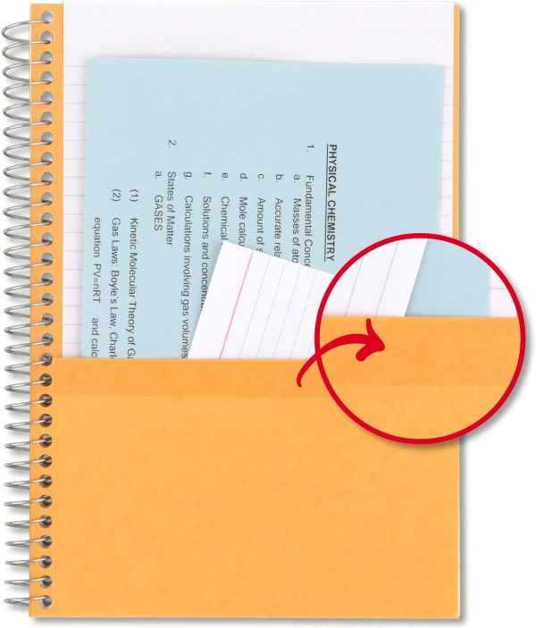 Five Star Spiral Notebook + Study App, 5 Subject, College Ruled Paper, Fights Ink Bleed, Water Resistant Cover, 8-1/2" x 11", 200 Sheets, Black (72081) - Image 3