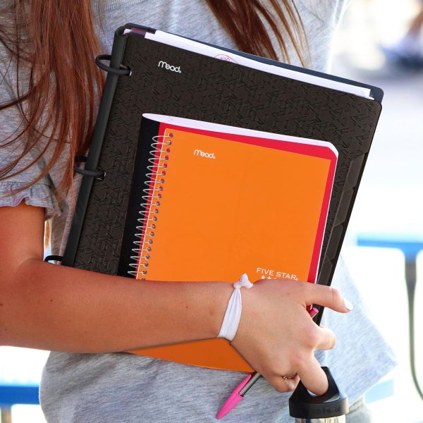 Five Star Spiral Notebook + Study App, 5 Subject, College Ruled Paper, Fights Ink Bleed, Water Resistant Cover, 8-1/2" x 11", 200 Sheets, Black (72081) - Image 6