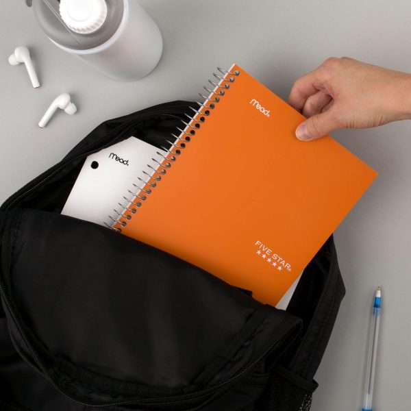Five Star Spiral Notebook + Study App, 5 Subject, College Ruled Paper, Fights Ink Bleed, Water Resistant Cover, 8-1/2" x 11", 200 Sheets, Black (72081) - Image 7