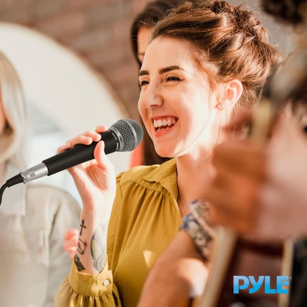 Pyle Handheld Microphone Dynamic Moving Coil Cardioid Unidirectional Includes 15ft XLR Audio Cable to 1/4'' Audio Connection (PDMIC58) - Image 6