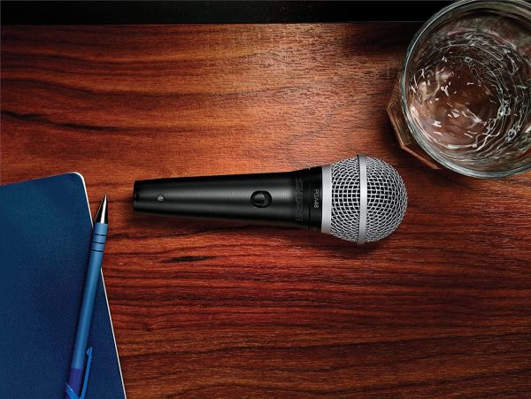 Shure PGA48 Dynamic Microphone - Handheld Mic for Vocals with Cardioid Pick-up Pattern, Discrete On/Off Switch, 3-pin XLR Connector, 15' XLR-to-XLR Cable, Stand Adapter and Zipper Pouch (PGA48-XLR) - Image 4